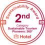 Nachhaltigkeitspreis 2. Platz Kategorie nachhaltiger Tourismus für Hotel 2024