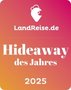 LandReise.de Hideaway des Jahres 2025 Auszeichnungsschild