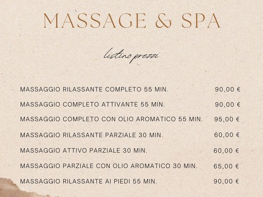Appartamenti vacanze a Bressanone e dintorni Listino prezzi per massaggi e spa con foto della massaggiatrice e trattamento