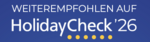 Weiterempfohlen auf HolidayCheck 26 mit fünf Sternen